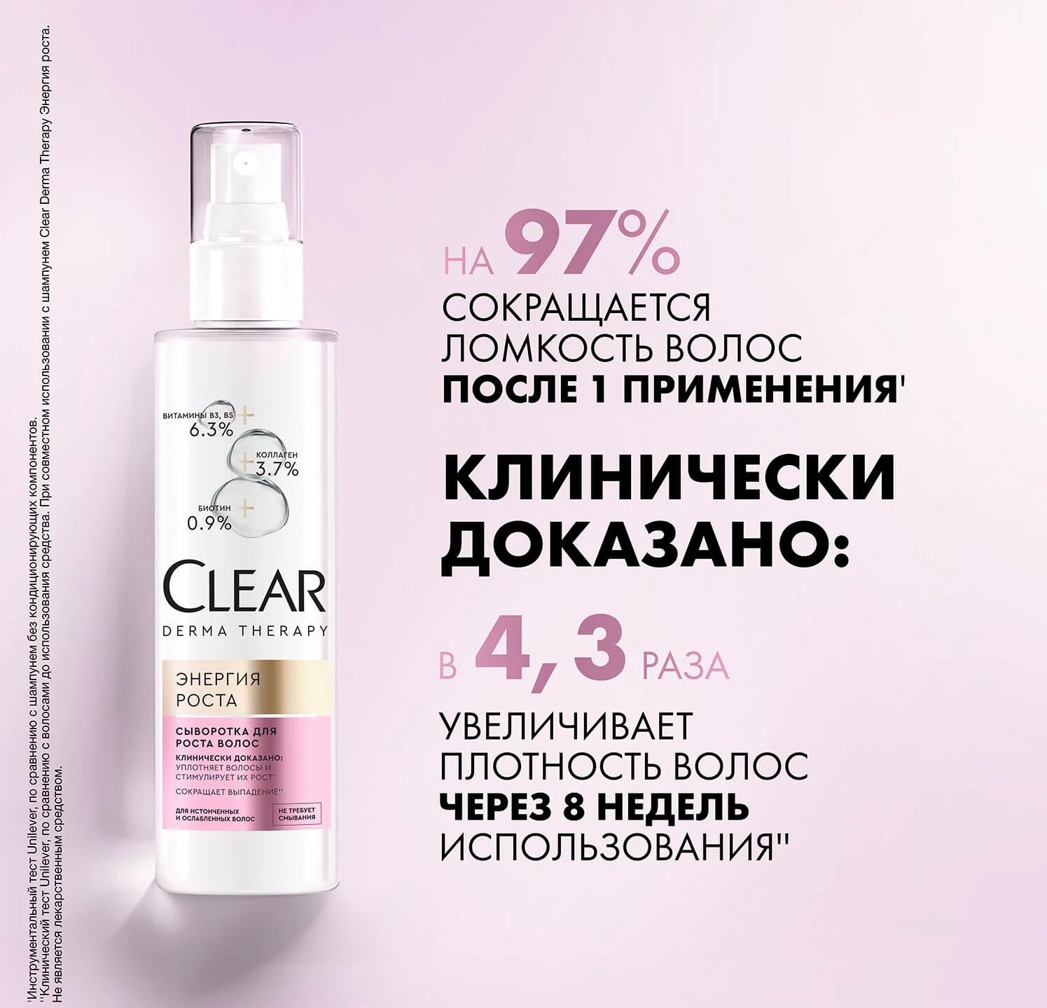 Clear Derma Terapy Сыворотка для волос Энергия роста 190мл
