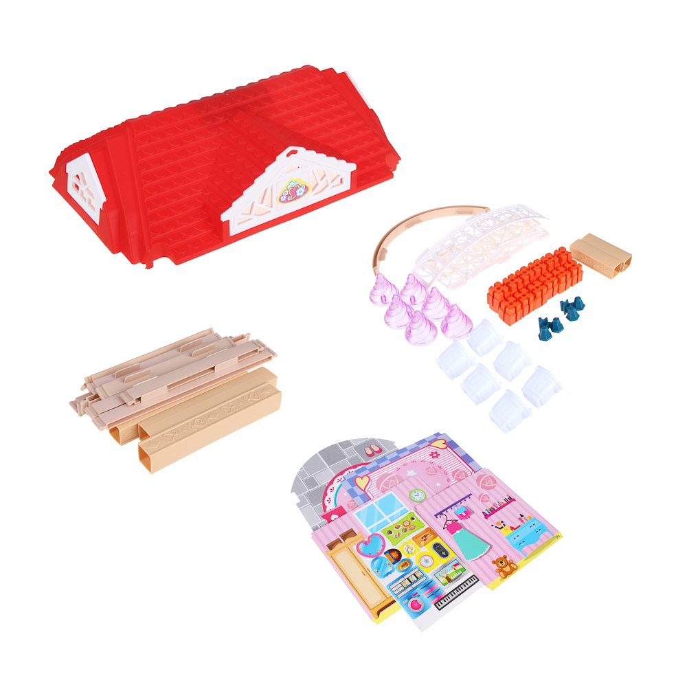 ИГРОЛЕНД Дом для куклы, пластик, РР, 59 пр., 35х6,8х22,5см