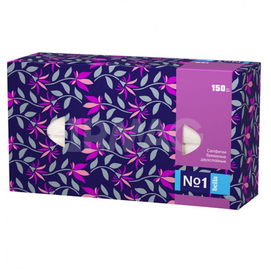 Белла салфетки универсальные двухслойные №1 150шт  2035