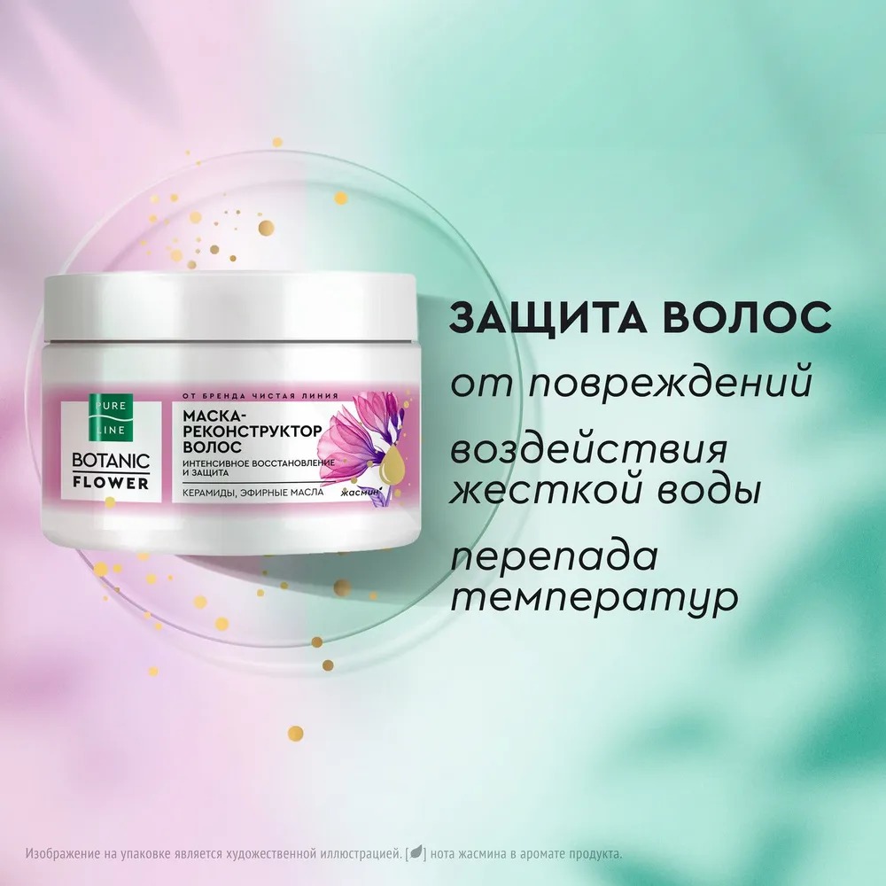 Чистая Линия Pure Line Маска для волос реконструкция и защита 300мл