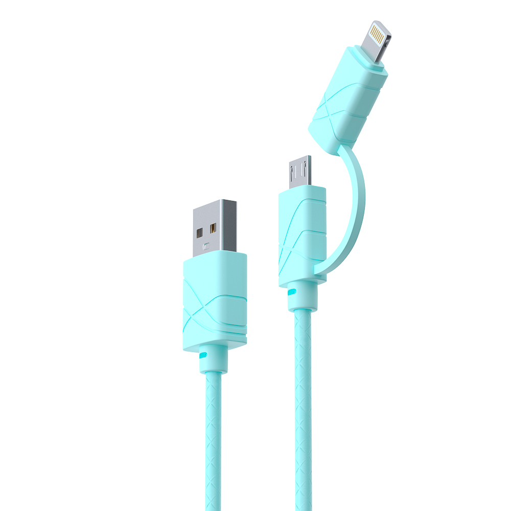 FORZAКабель для зарядки 2в1 iP/Micro USB 1м