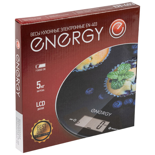 Весы кухонные электронные Energy EN-403 круглые
