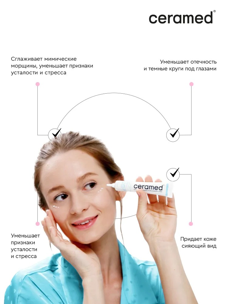 Ceramed Цера-флюид для кожи вокруг глаз SOS-увлажнение ,18мл 50151