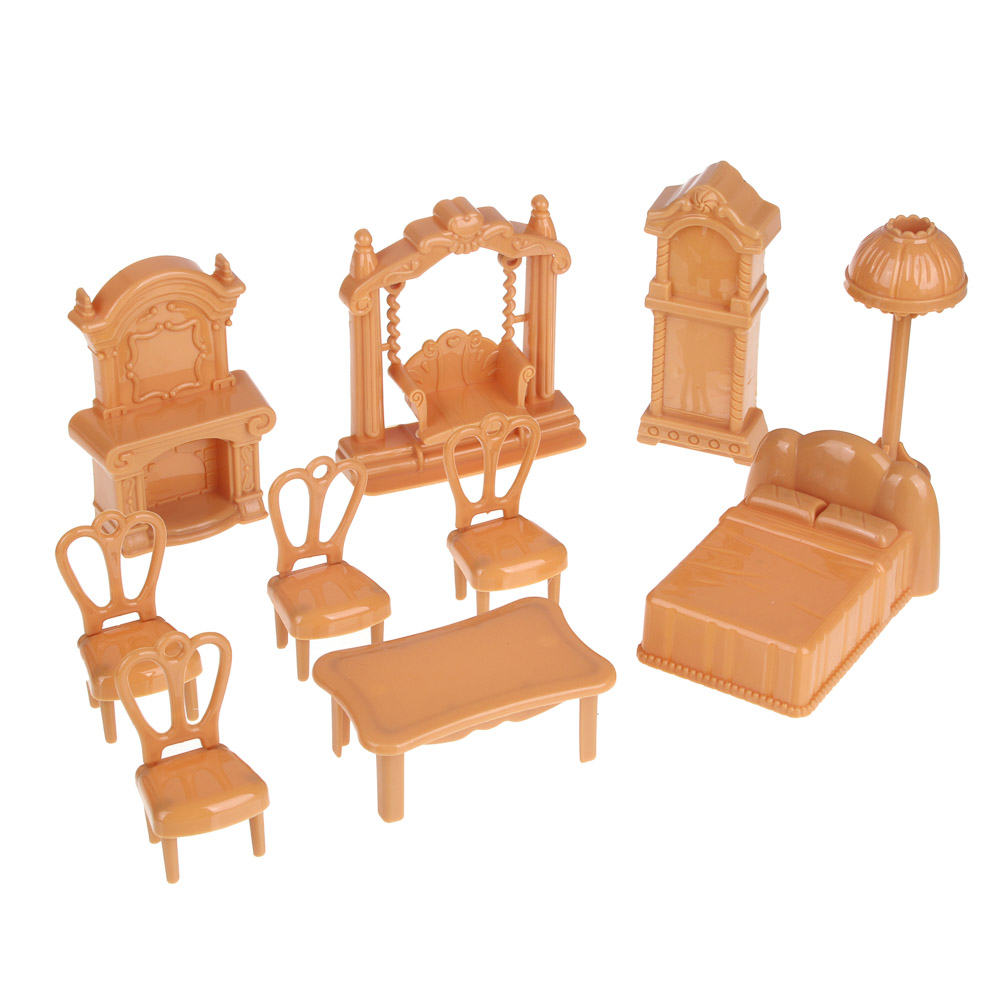 ИГРОЛЕНД Дом для куклы, пластик, РР, 59 пр., 35х6,8х22,5см