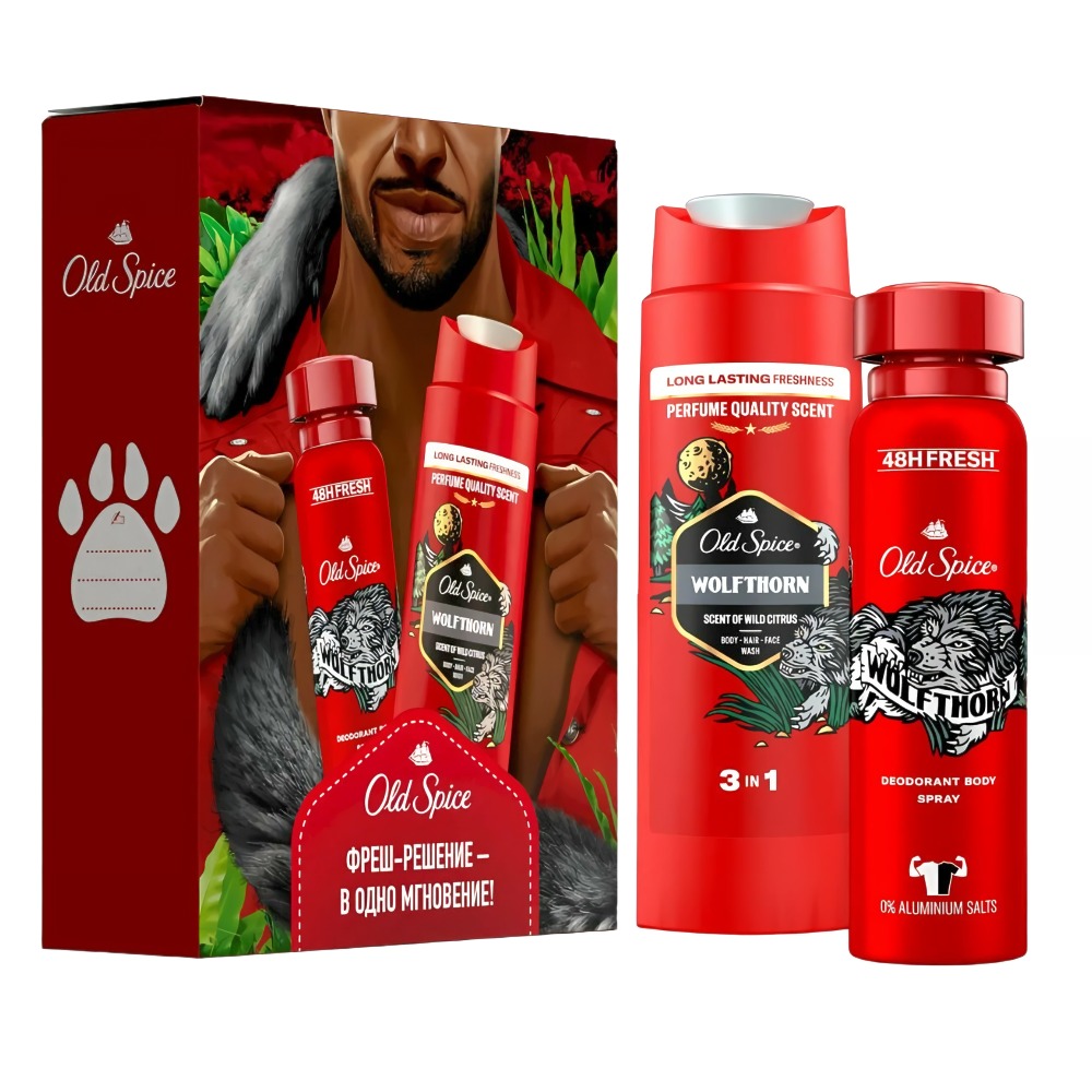OLD SPICE Wolfthorn Аэрозольный дезодорант 150мл+гель для душа 250мл