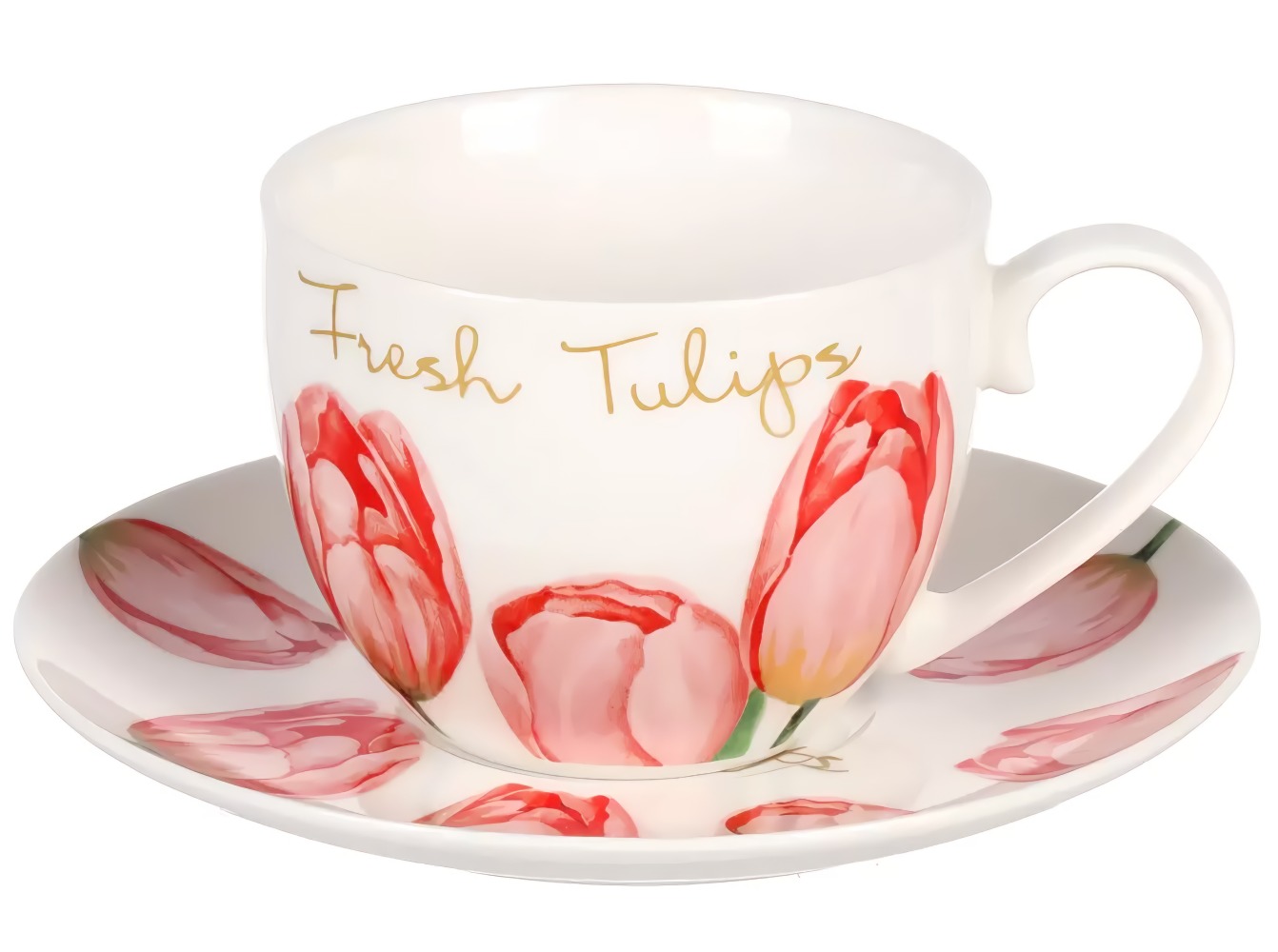 Чайная пара"Тюльпаны" 230мл в подарочной упаковке