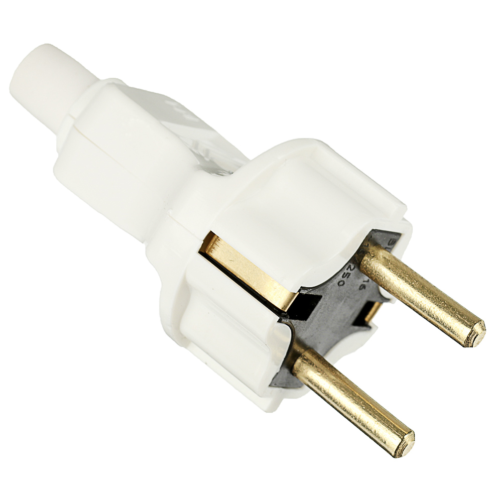 Вилка с заземлением прямая 16А