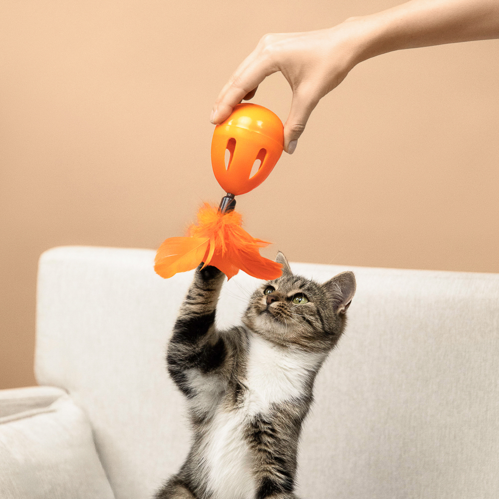 VETTA Игрушка для домашних животных, пластмасса, перья, 7*11,5 см