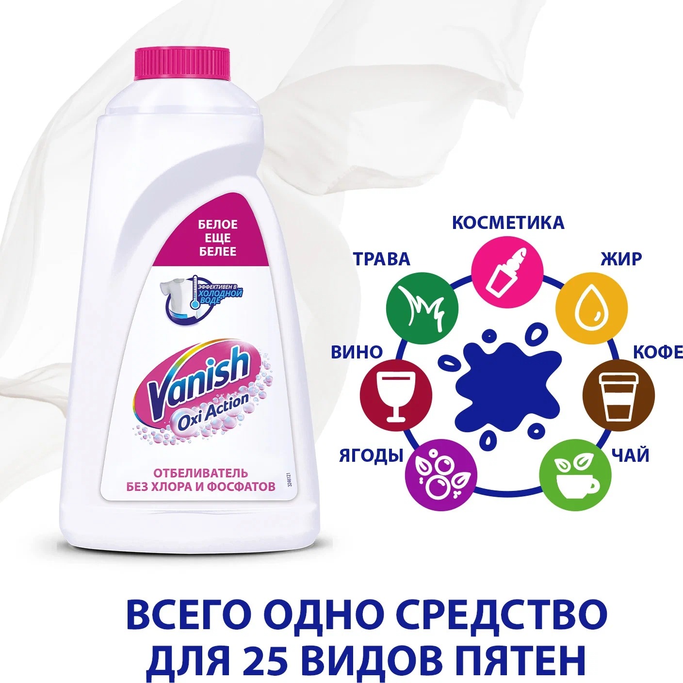 Vanish пятновыводитель для белого 1л