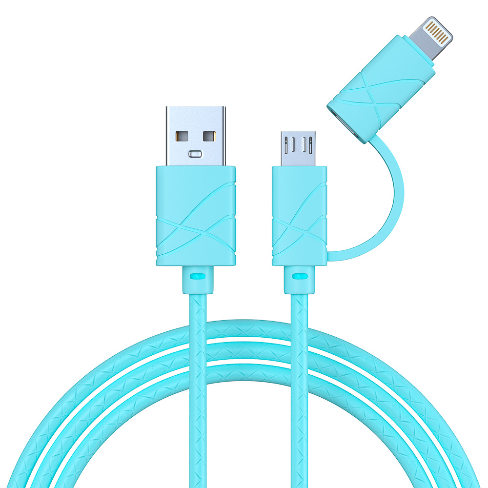 FORZAКабель для зарядки 2в1 iP/Micro USB 1м