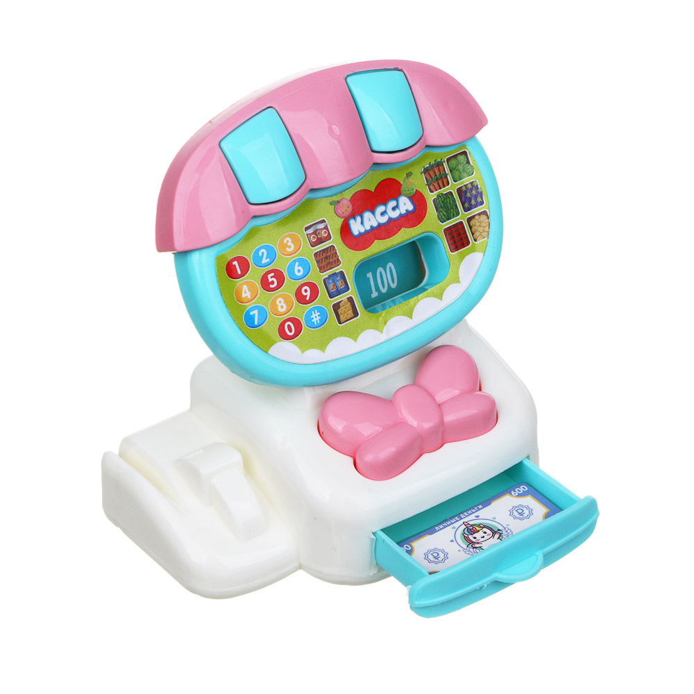 ИГРОЛЕНД Набор игровой "Играем в магазин", касса со сладостями, РР, ABS, 12*5,5*21см