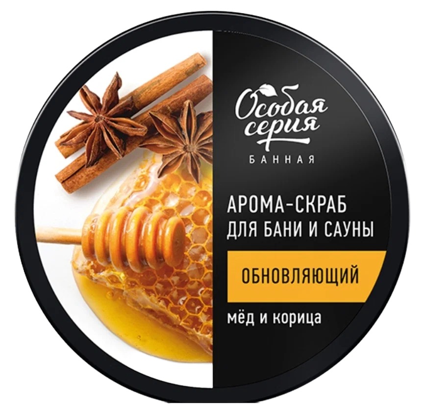 ОС Арома-скраб д/тела/бани/сауны обновляющий Мед и корица 500мл