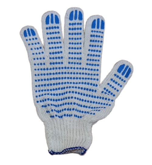 Перчатки х/б с ПВХ(4 нитки) 