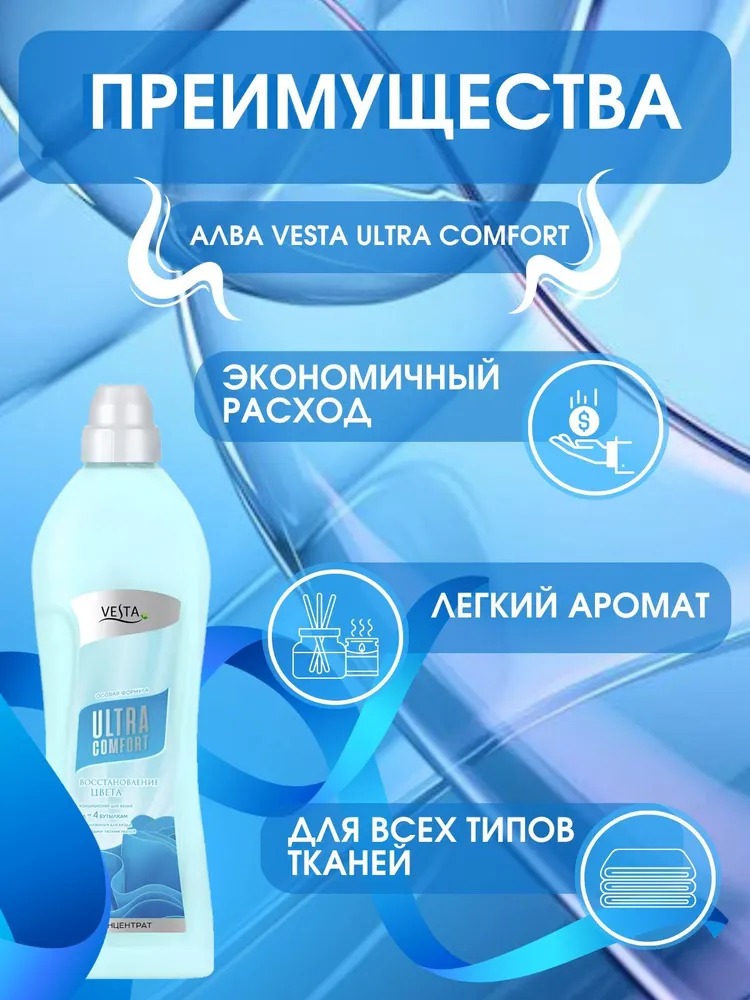 Vesta Кондиционер для белья Восстановление цвета 1л