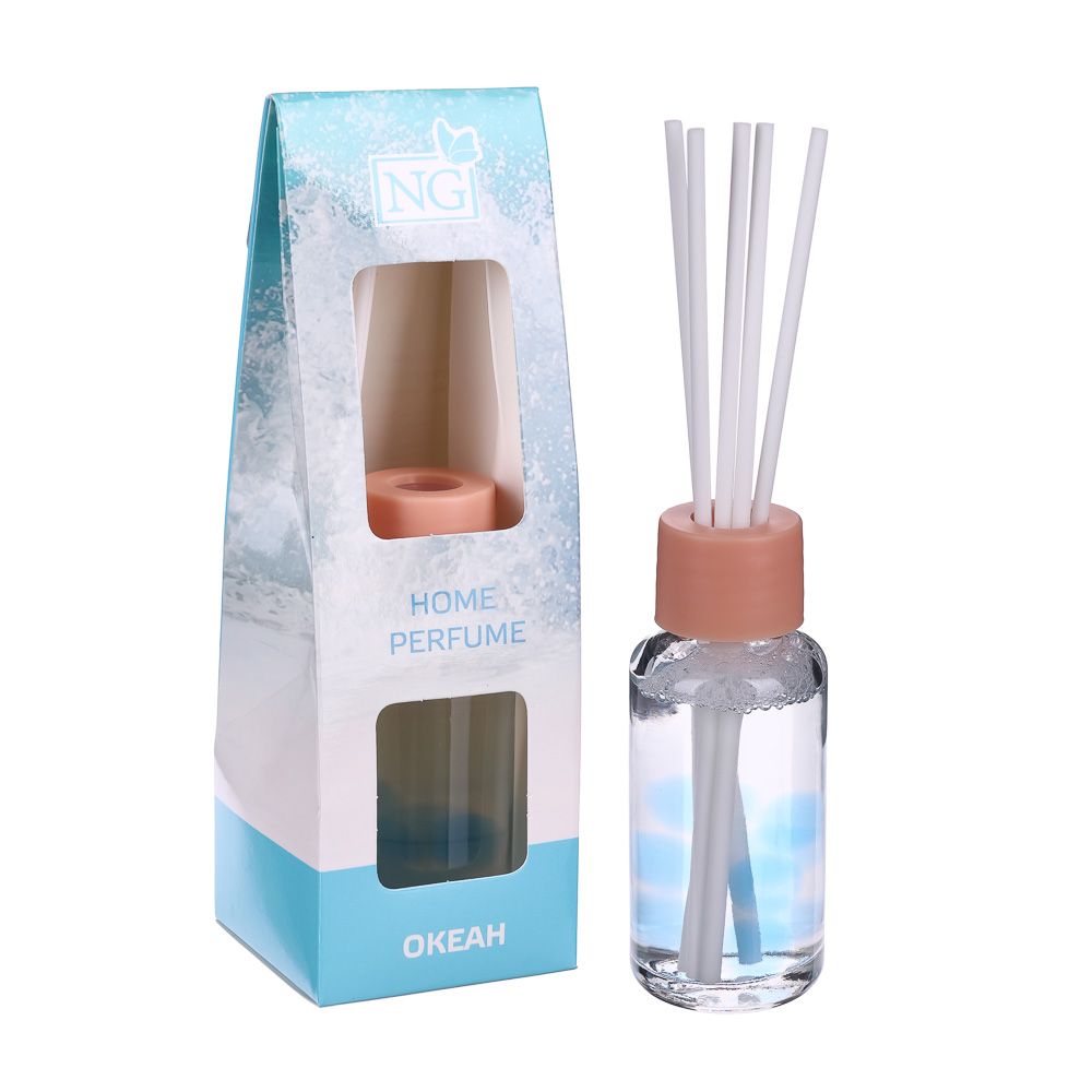 NEW GALAXY Ароматизатор диффузор с палочками(бабл гам,ваниль,океан,лаванда,цитрус,корица) 35мл 