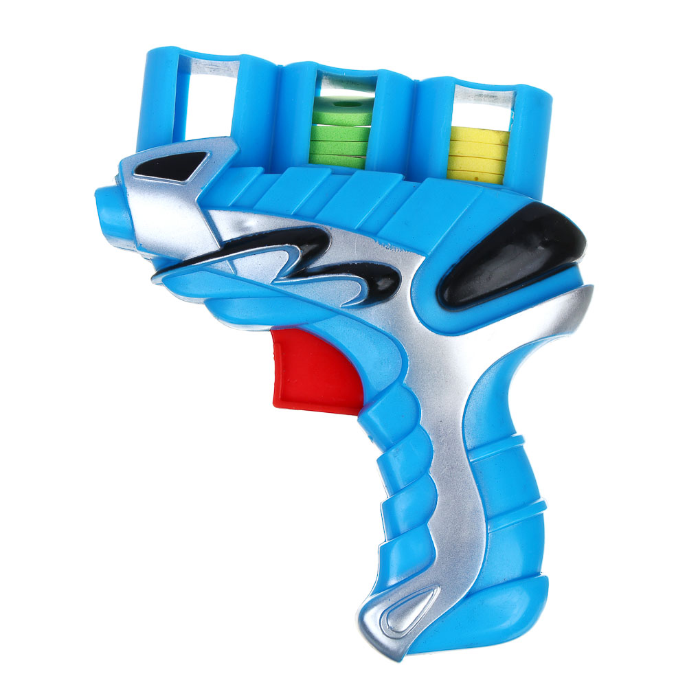 ИГРОЛЕНД Пистолет "Дискострел", стреляет мягкими дисками, РР, 18,5*4*20,5 см, 3 цвета