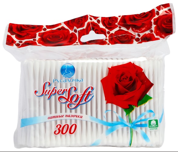 Ватные палочки Super Soft пакет зип 300шт