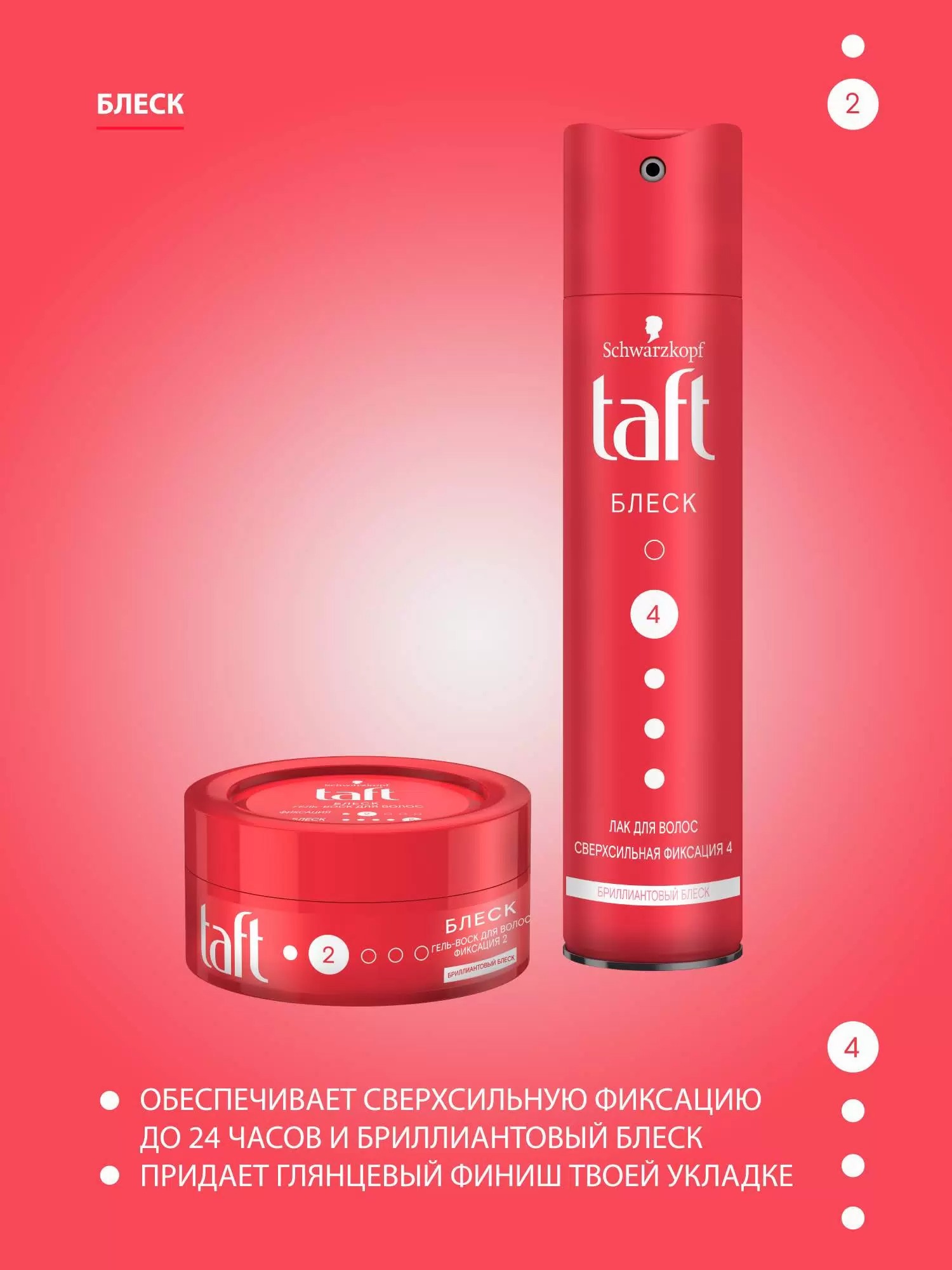 TAFT Красный гель-воск с блеском 75мл