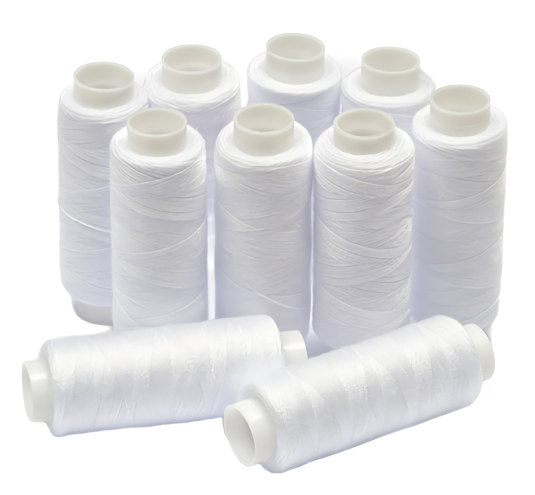 Нитки полиэстер белые 100м/1000