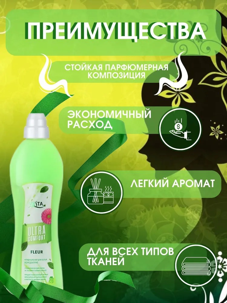 Vesta Кондиционер для белья парфюмированный Fleure 1л