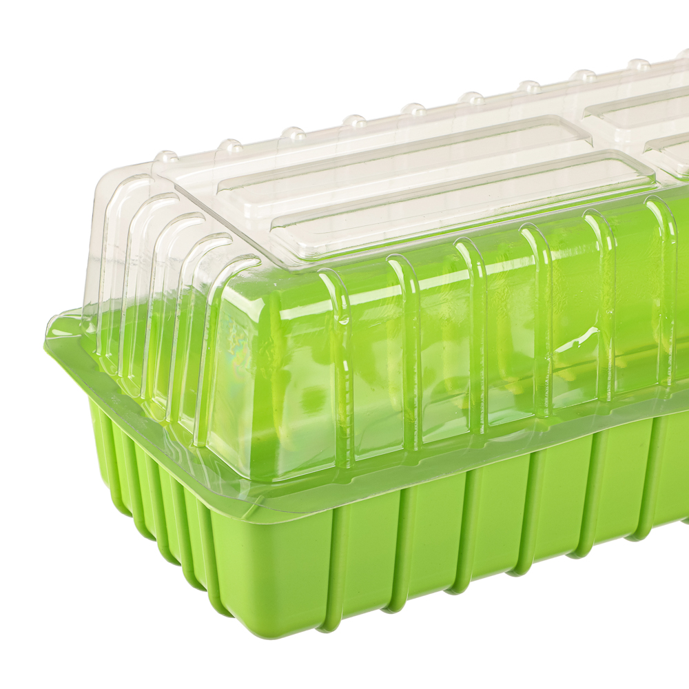 Минипарник с крышкой на 2 вставки (без вставок) дно крышка 1шт 39х16х6см 