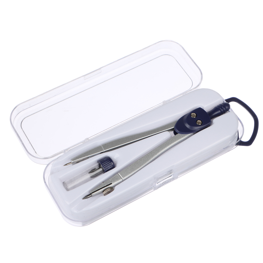 Набор чертежный "Готовальня" 2 предмета (циркуль+пенал)