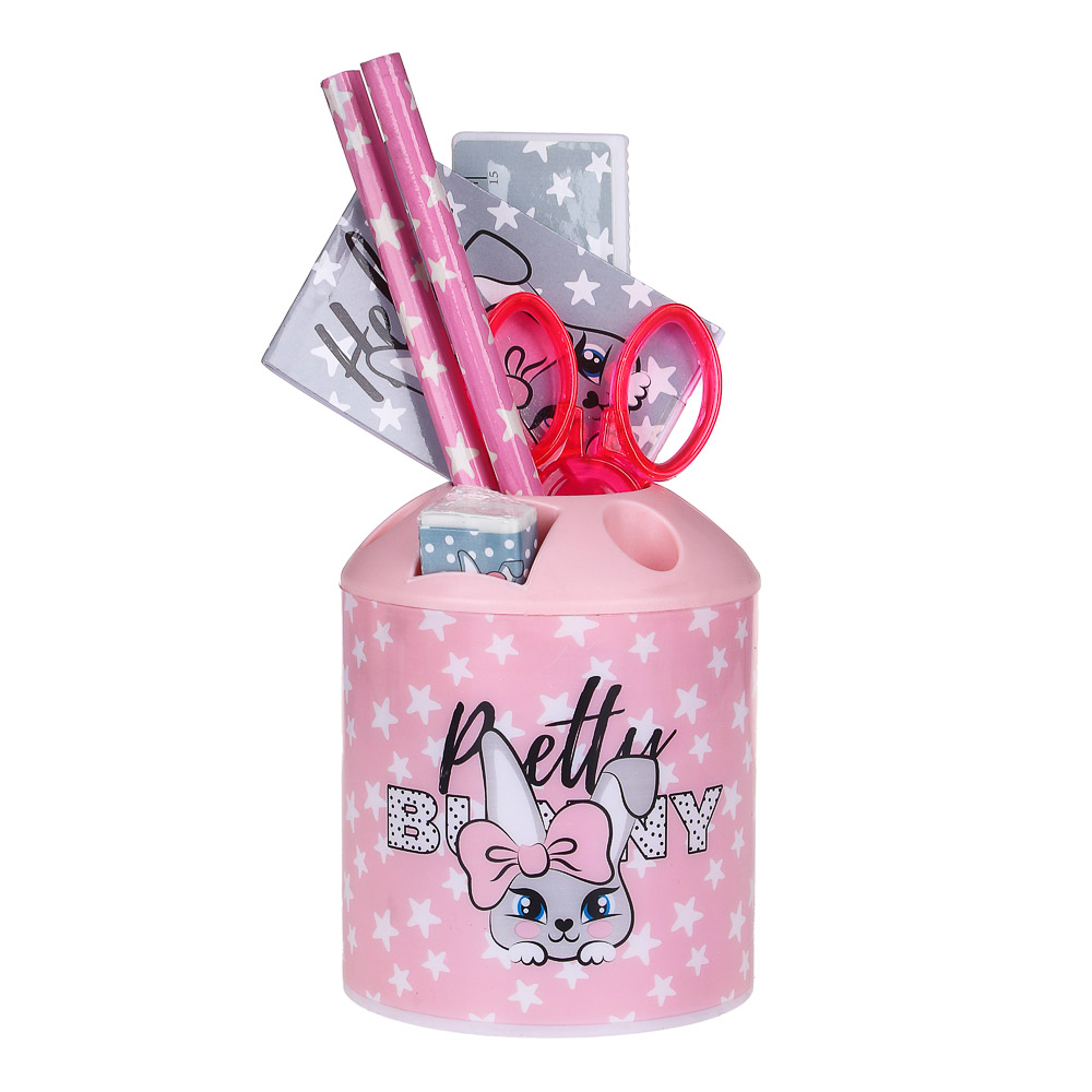 ЗАЙЧИК Набор канц.в стакане 8 предметов 