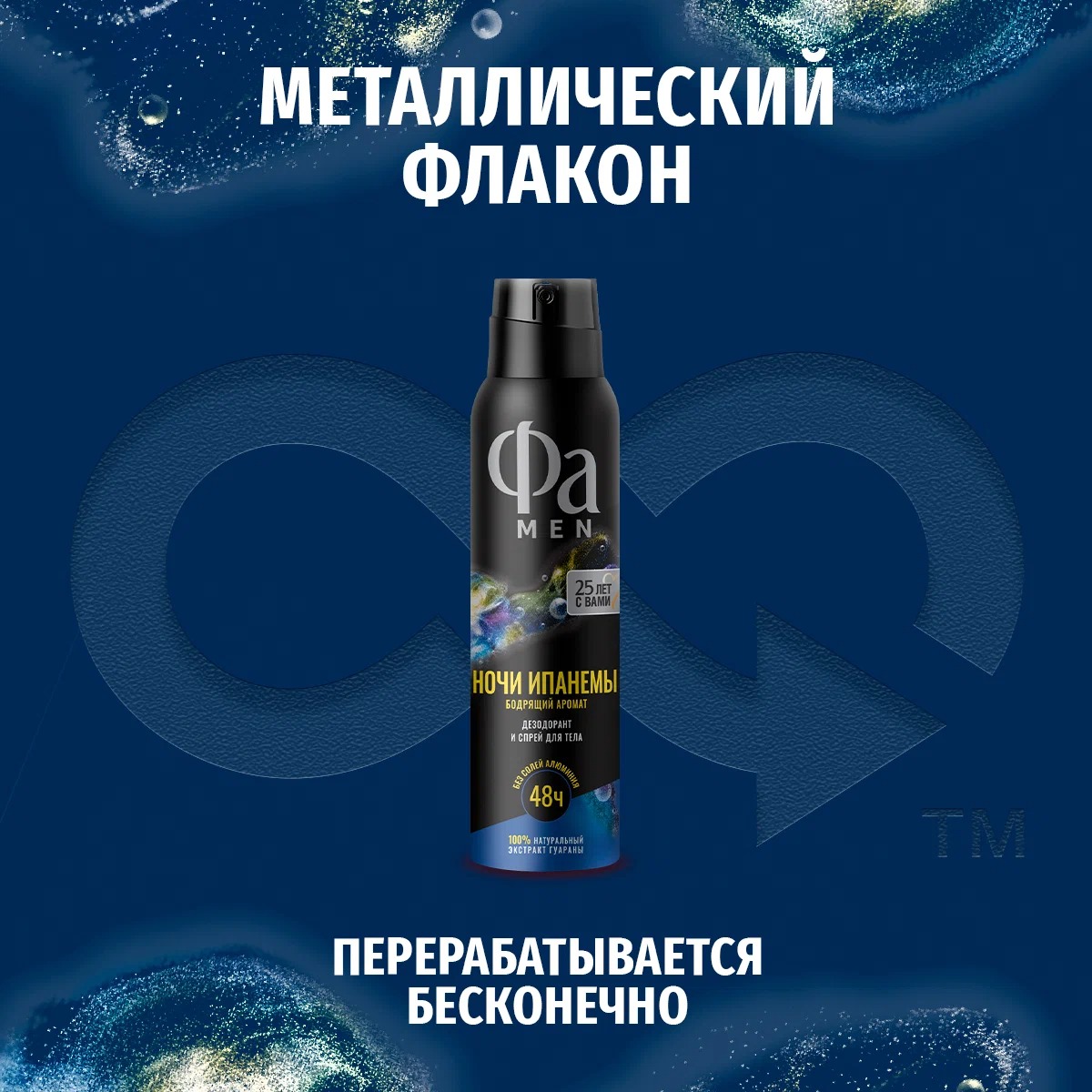 Fa аэрозоль дезодорант Ритмы Бразилии Ночи Ипанемы для мужчин 150мл