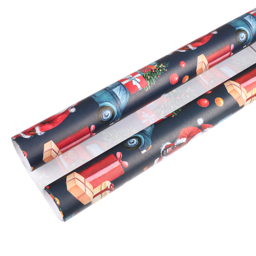 СНОУ БУМ Бумага упаковочная.мелованая 2023 70х100см