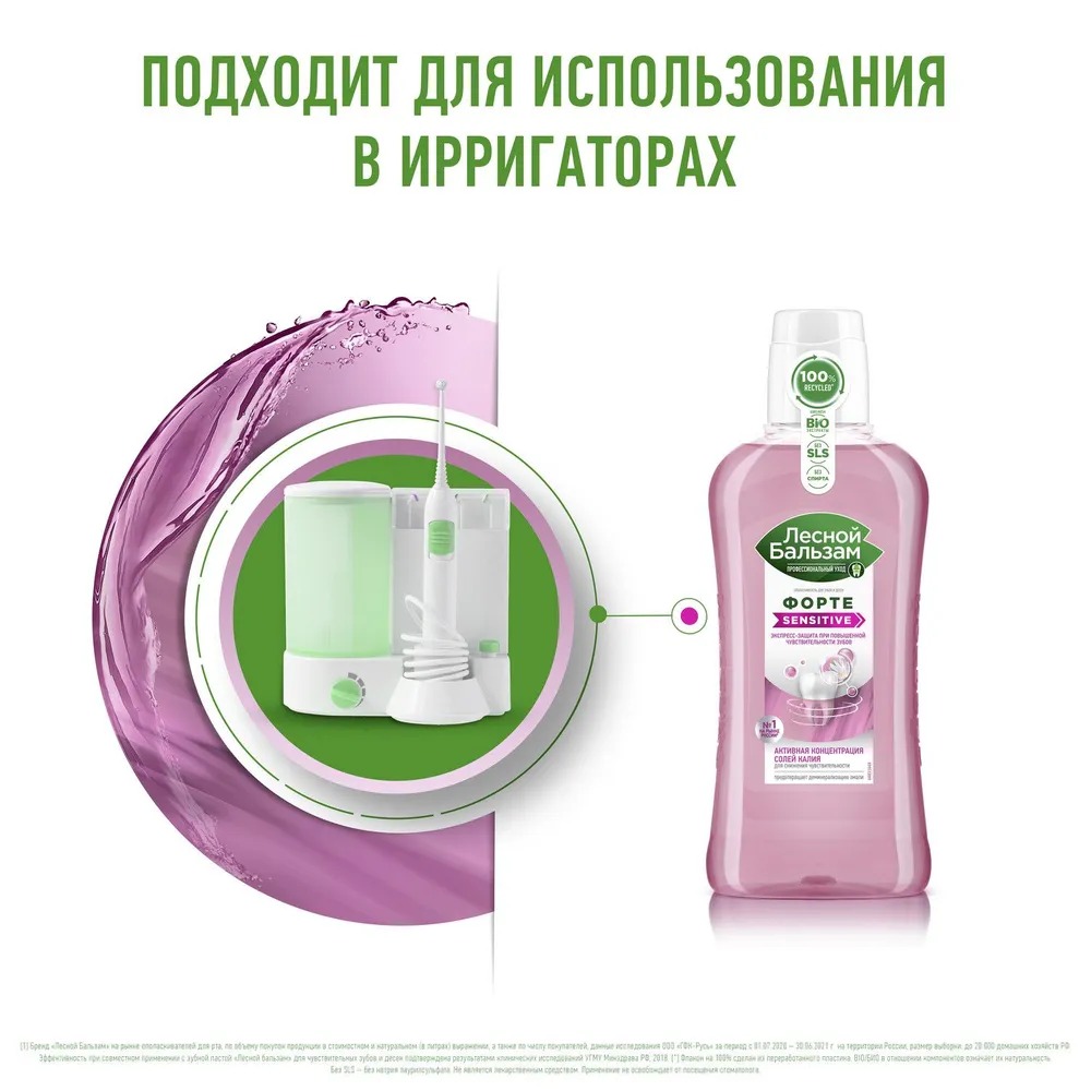 Лесной бальзам ополаскиватель для чувствительных зубов и десен 400мл
