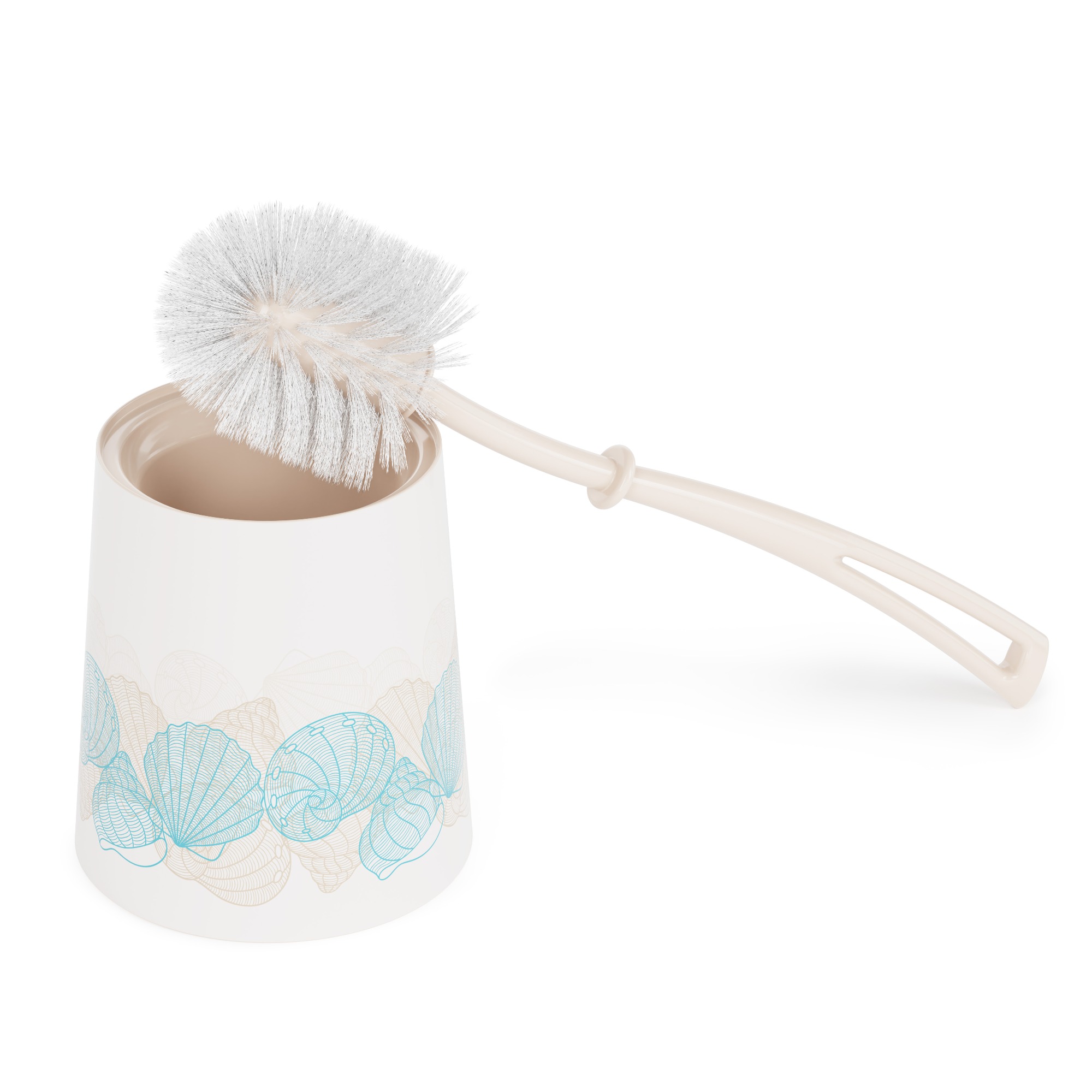 Ёрш туалетный "Ракушки" с подставкой круглый 7869м