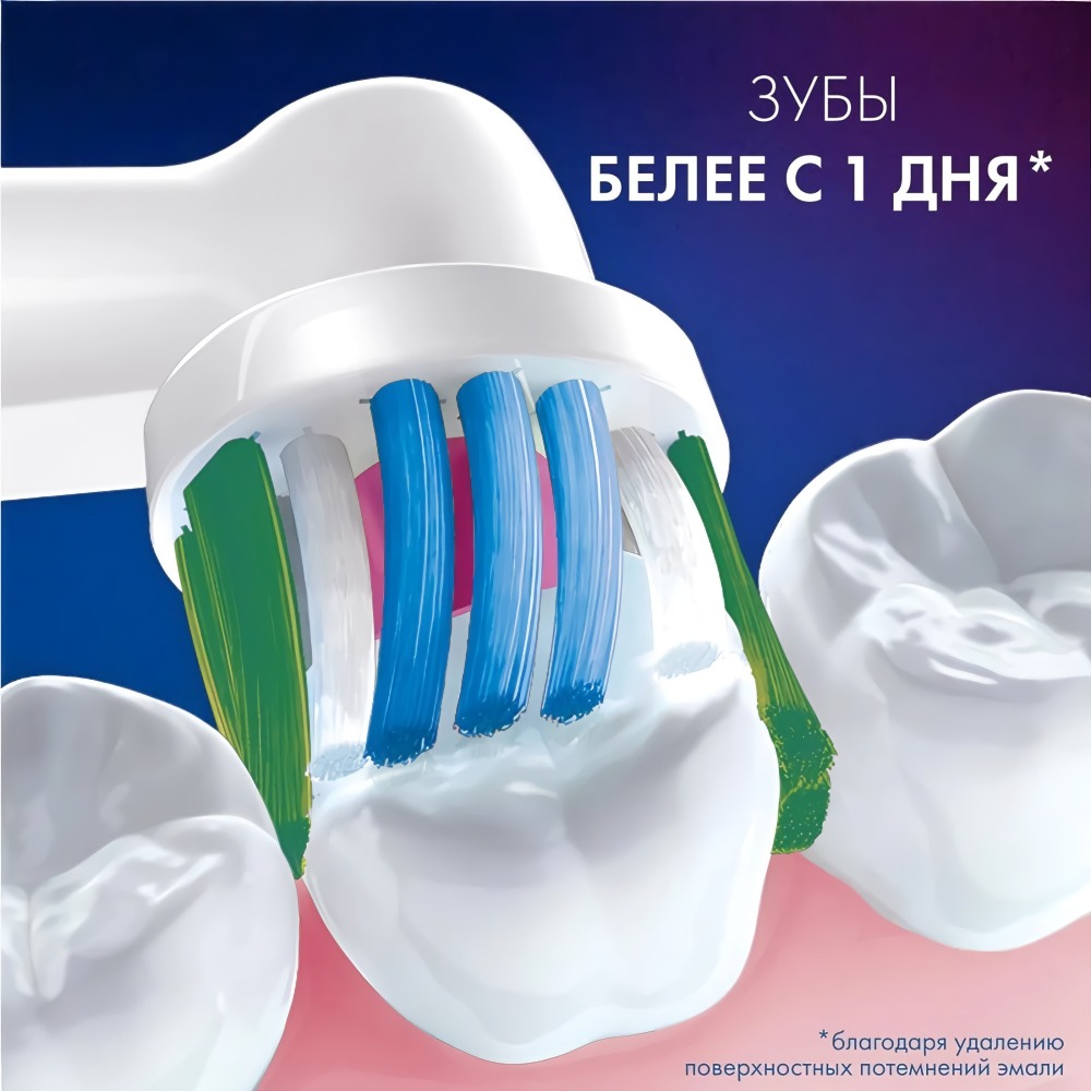 Насадки для электрических зубных щеток 3D White EB18 отбеливающие 2шт