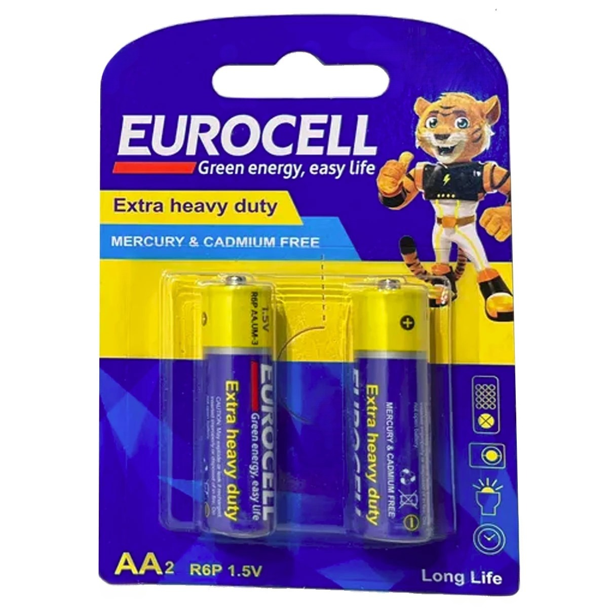 Батарейки Eurocell цинк-углеродные  АА 2шт