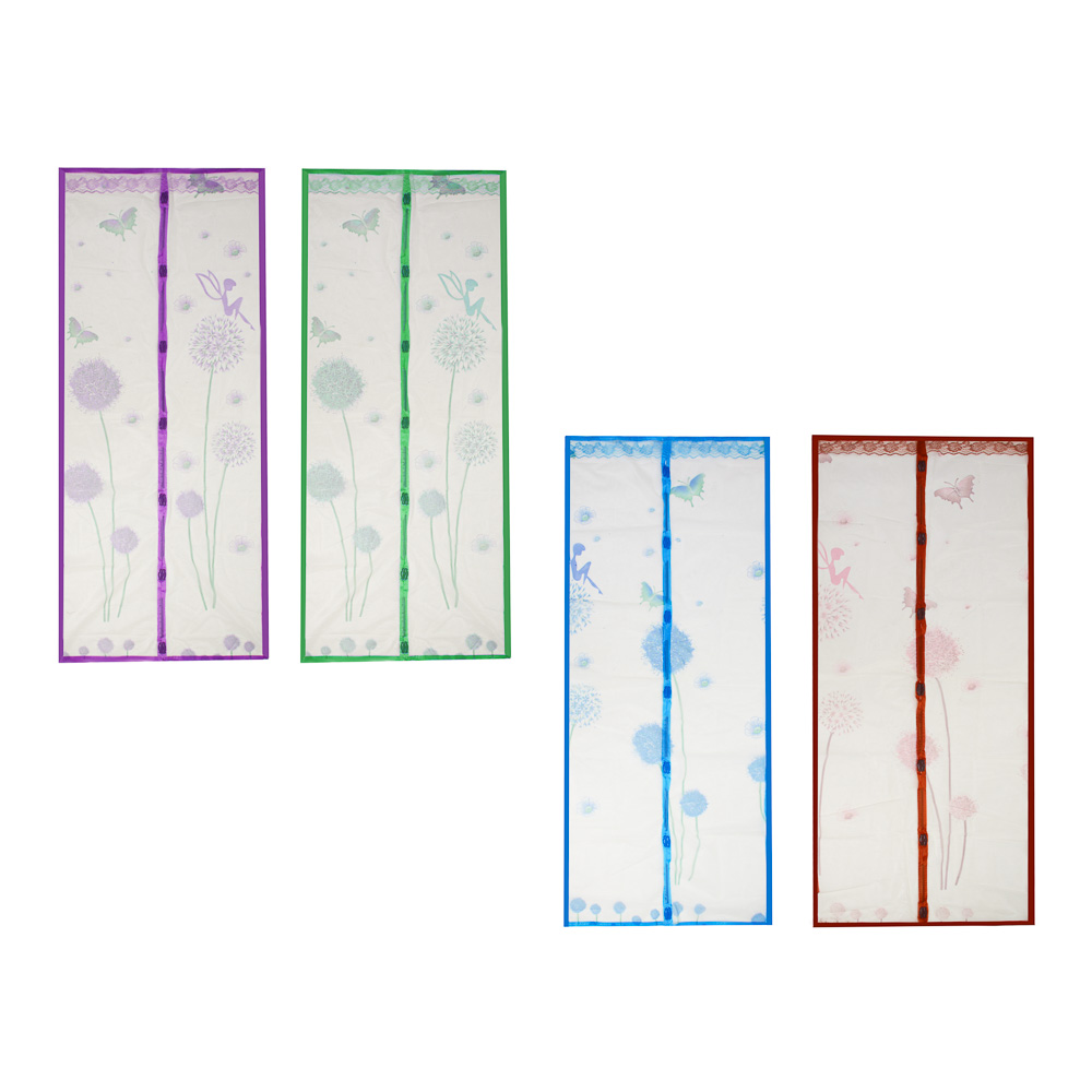 INBLOOM Сетка москитная для дверей на магнитах, цветы, 0.9х2.1м, полиэстер