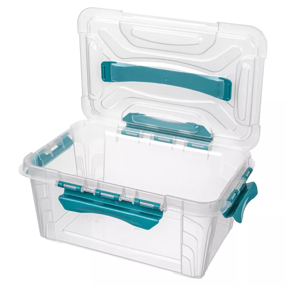 Ящик универсальный с замками и ручкой "Grand Box" 290*190*124мм 4,2л 4332001