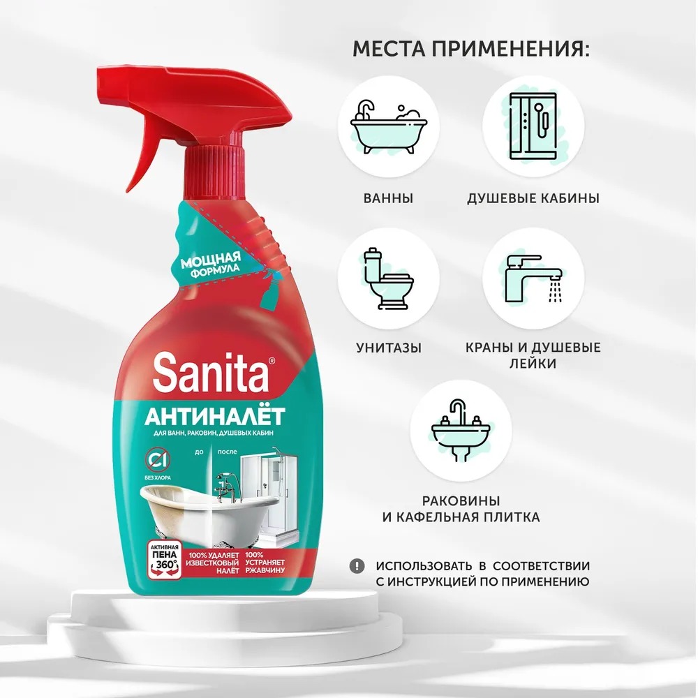 Санита Антиналет и Антиржавчина  500 мл