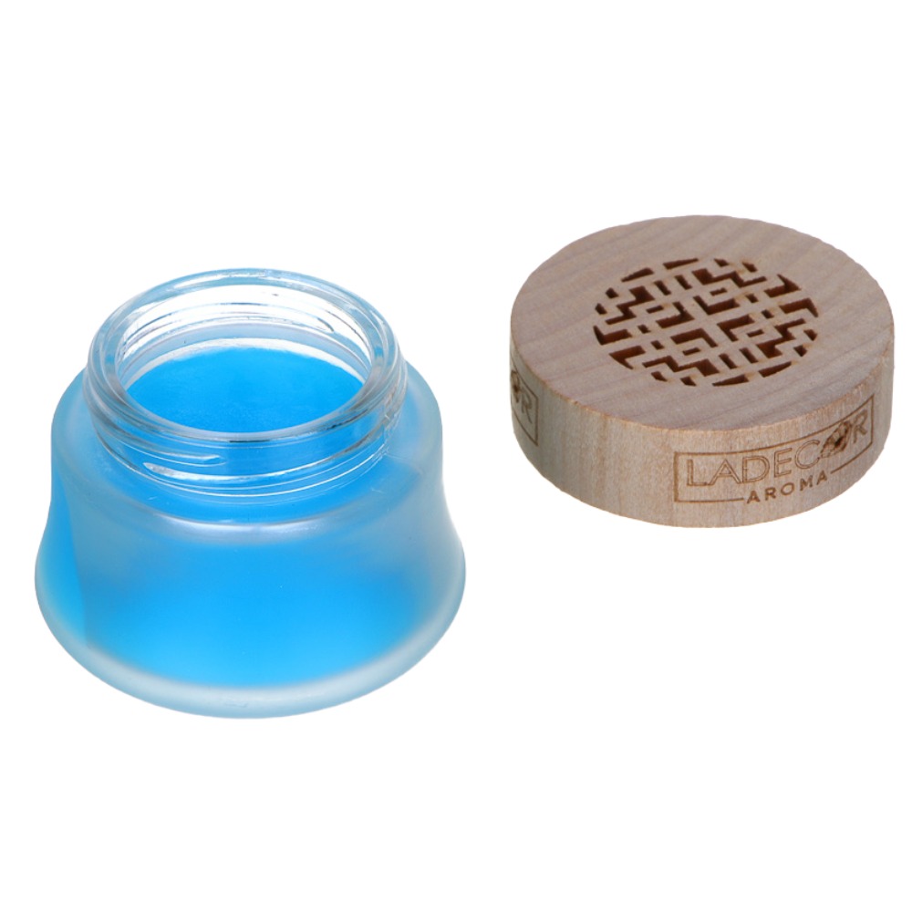 LADECОR Ароматизатор для дома и авто,гелевый с блеском,60г.,океан,лимон,османтус,жасмин,одеколон