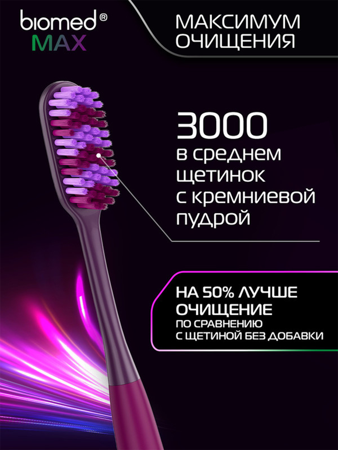 Biomed зубная щетка max максимум средняя