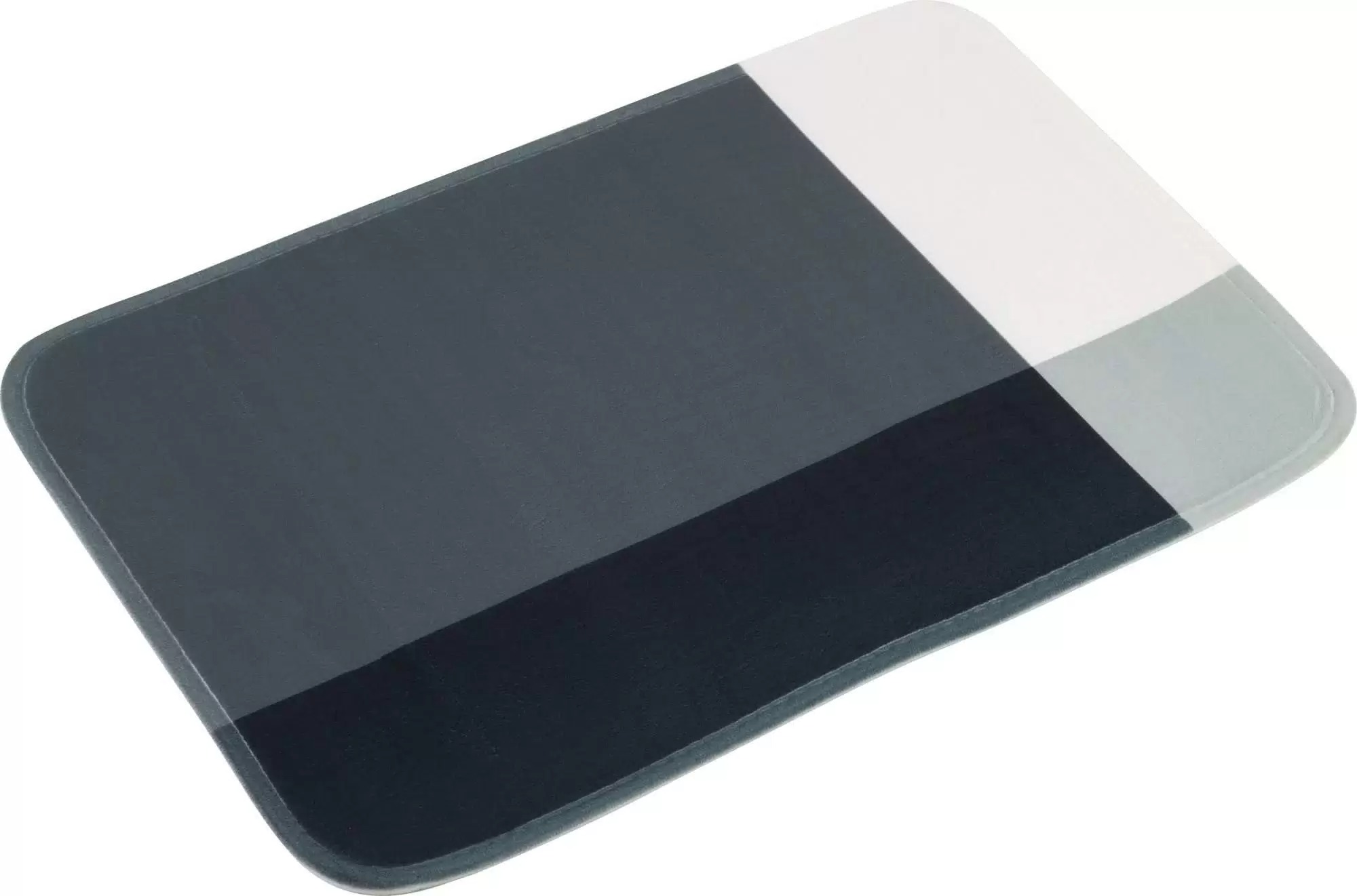 Коврик для ванной с принтом Cubes 40*60 см серо-черный