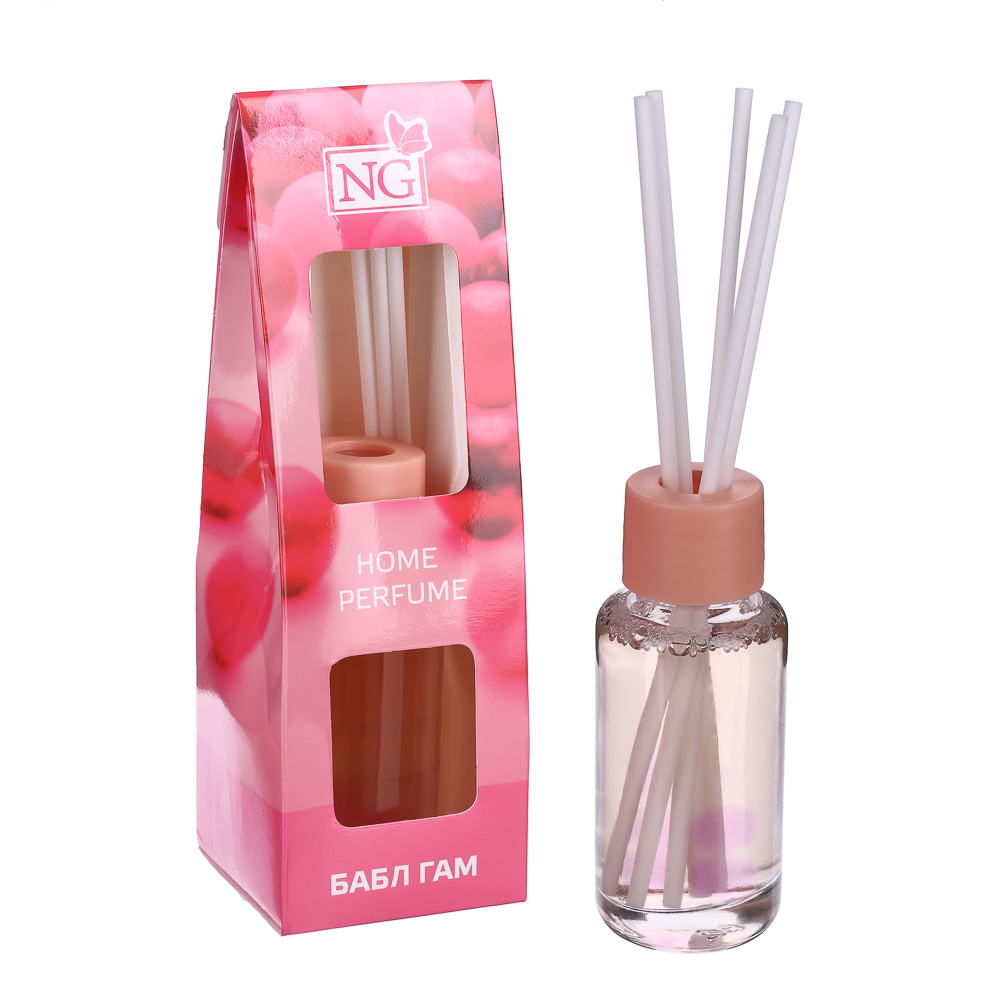 NEW GALAXY Ароматизатор диффузор с палочками(бабл гам,ваниль,океан,лаванда,цитрус,корица) 35мл 