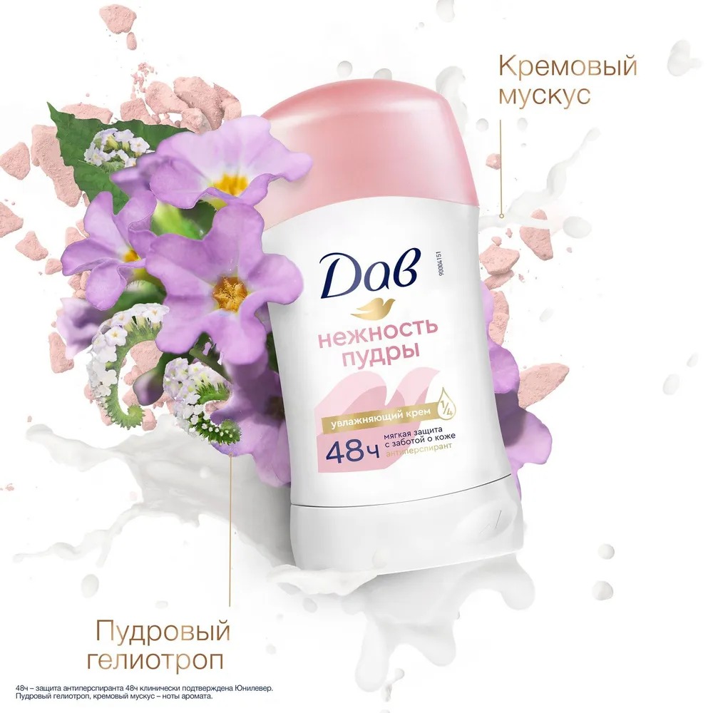 Dove антиперспирант-карандаш 40мл (Нежность пудры)