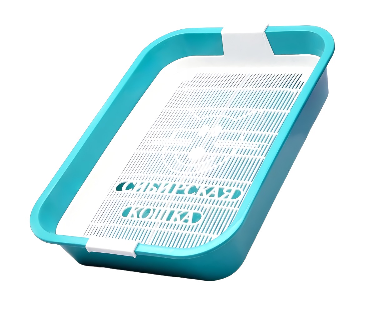 Сибирская кошка Туалет д/кошек с сеткой высокие ножки ПРЕМИУМ