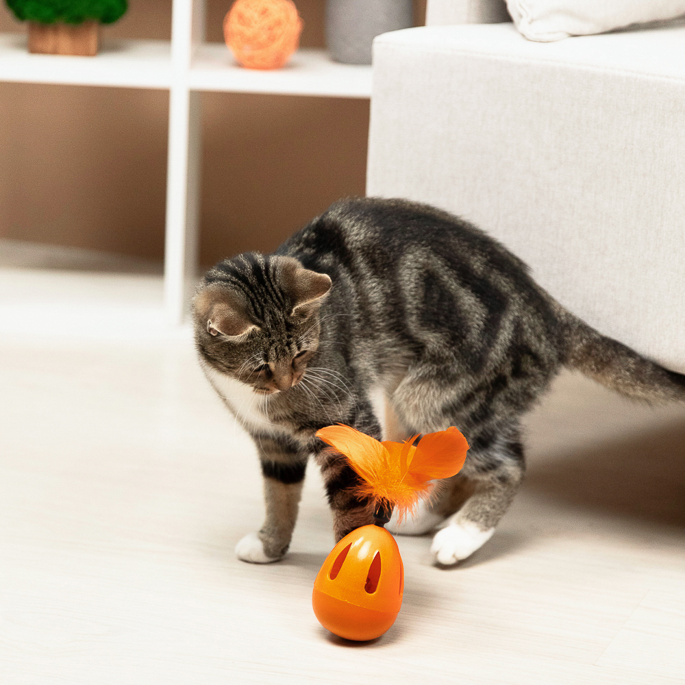 VETTA Игрушка для домашних животных, пластмасса, перья, 7*11,5 см