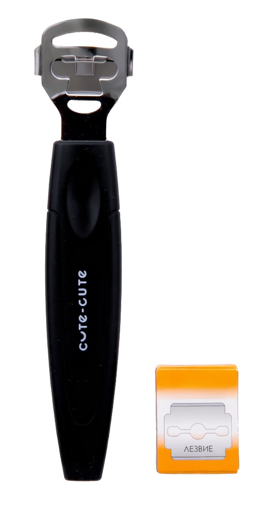 Резак для пяток прямой черный с запасными лезвиями 020501