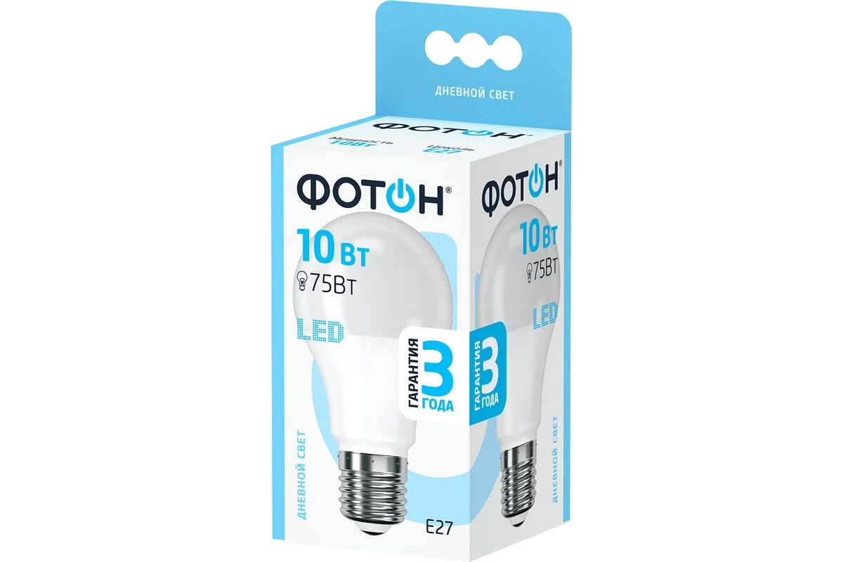 Фотон светодиодная Led A60 10W E27 4000K