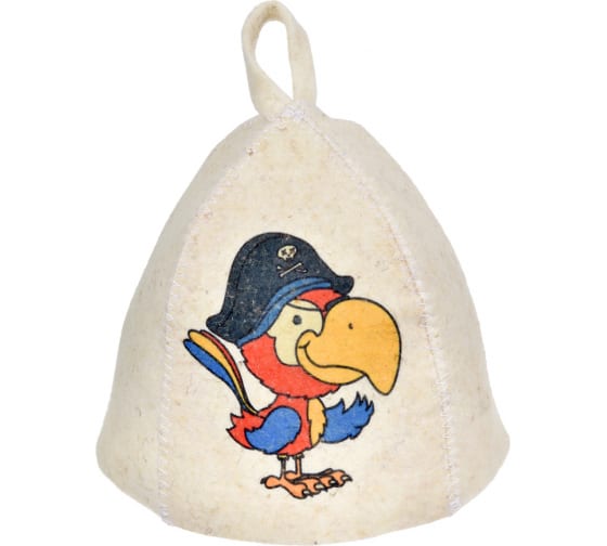 HotPot Шапка для бани и сауны детская "Попугай" войлок 41212