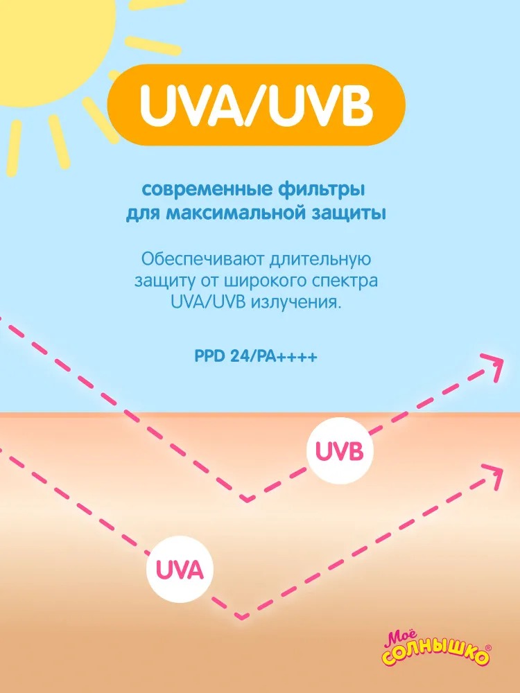 Мое солнышко крем солнцезащитный SPF 50 туба 55мл