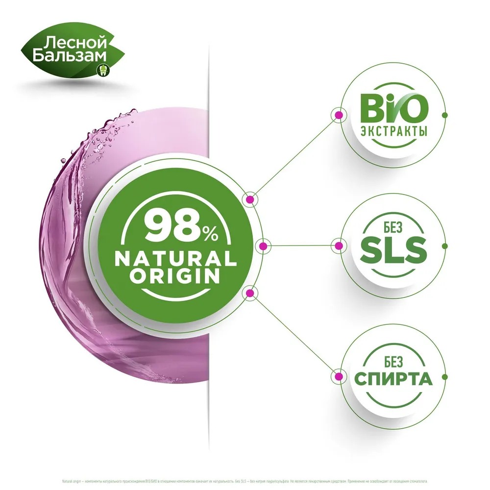 Лесной бальзам ополаскиватель для чувствительных зубов и десен 400мл