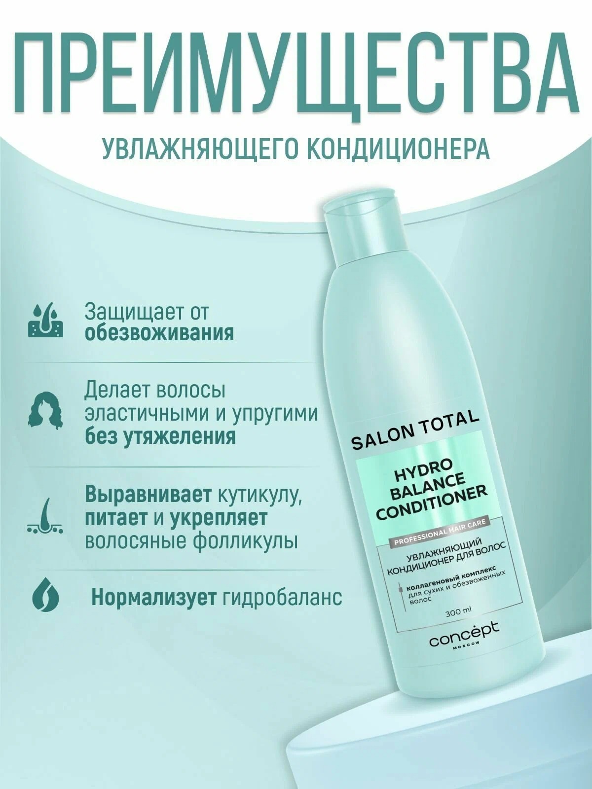 Concept Кондиционер увлажняющий Hydrobalance 300мл