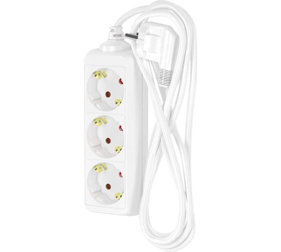 Удлинитель сетевой "Фотон" 16-33Е (1х3) 3м 16А с заземл.,белый